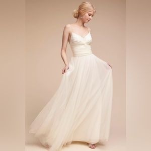 Watter & Watter by BHLDN Tinsley Wedding Dress by Anthropologie Size 6 Ivory Whi